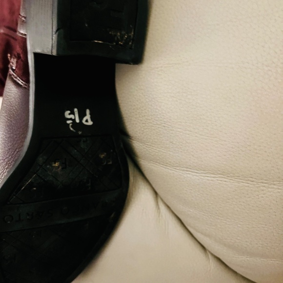 Franco Sarto Dark Burgundy Faux Suede Boot Size 6 M - Picture 3 of 3